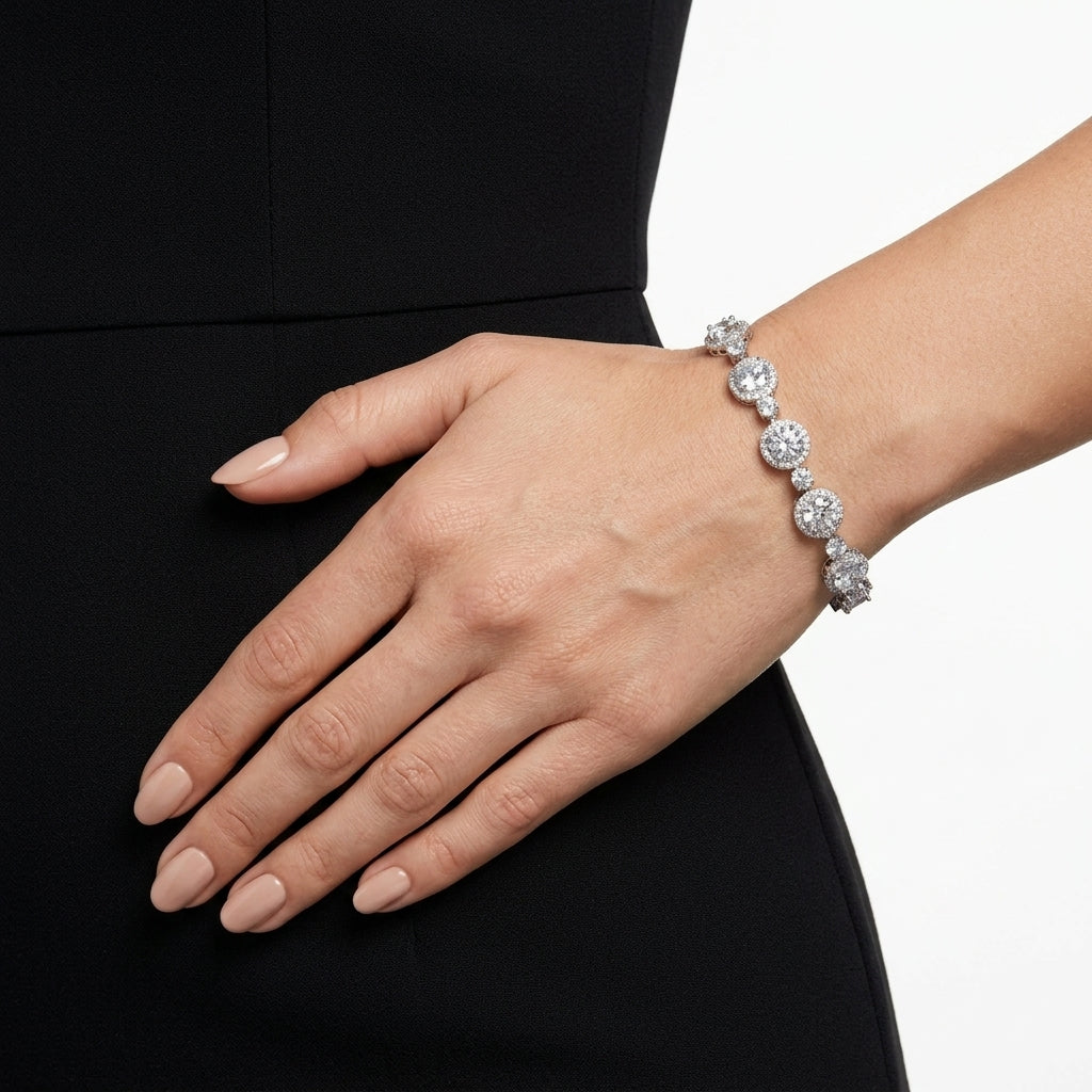 Round Crystal Bileklik
