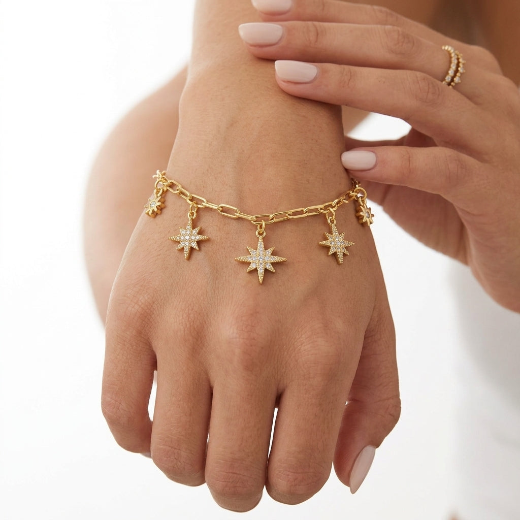 North Star Paperclip Bileklik