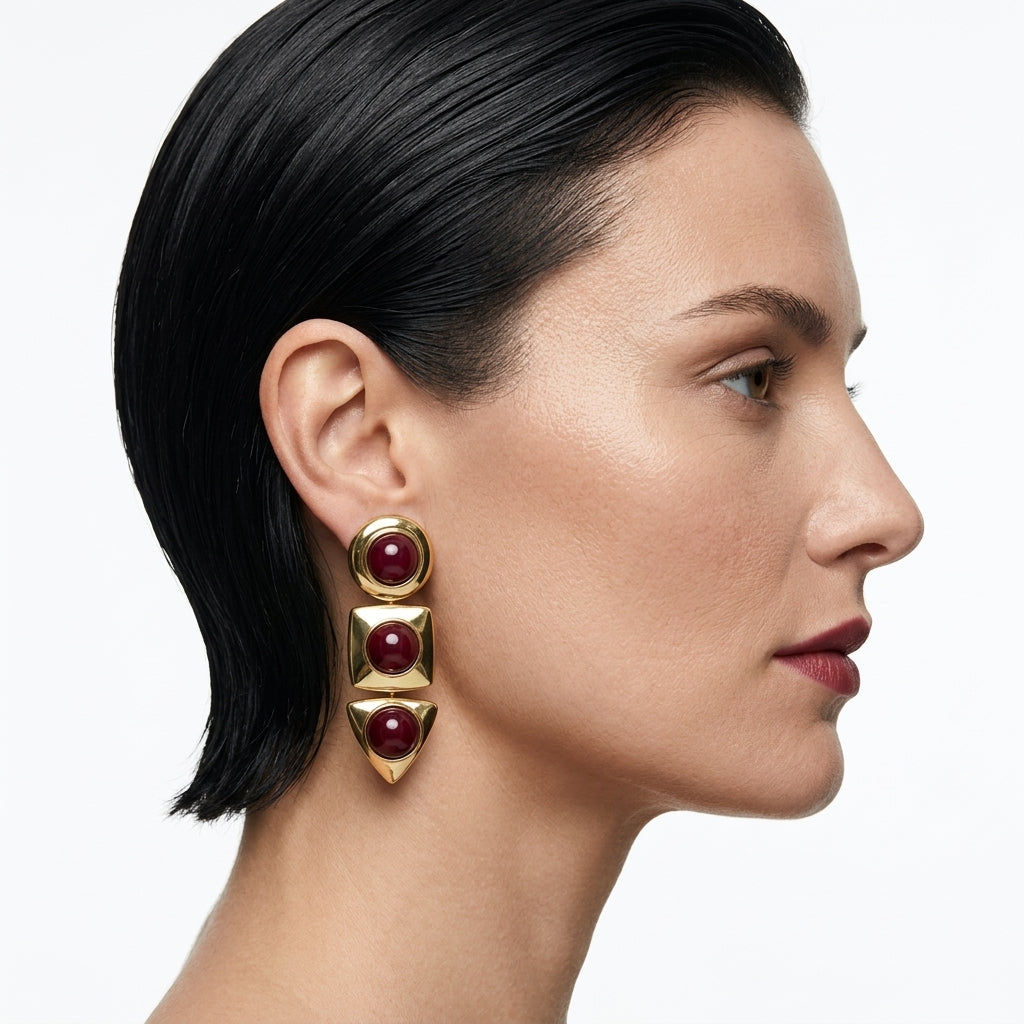 Trio Form Pearl Küpe