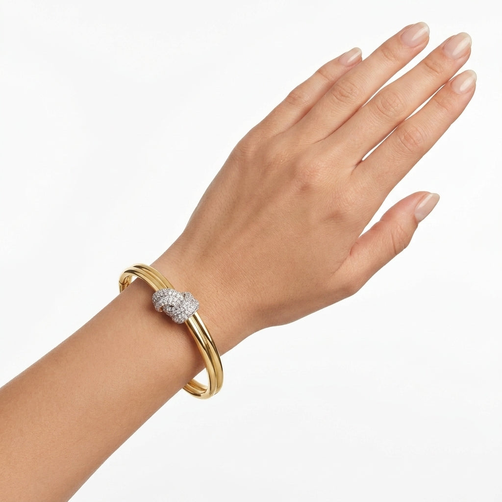 Pavé Knot Kelepçe