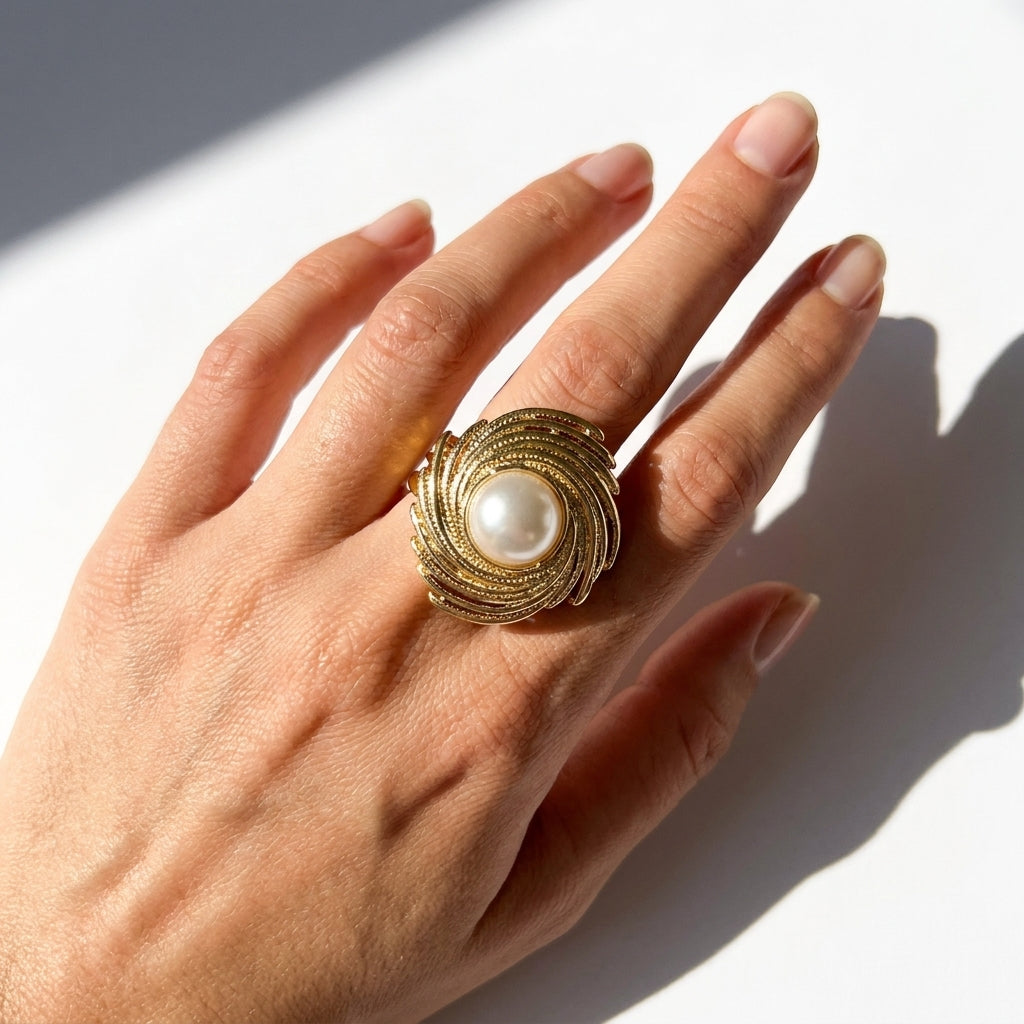 Vortex Pearl Dome Yüzük