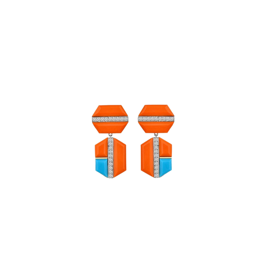 Lava-Cyan Küpe - MuffGem
