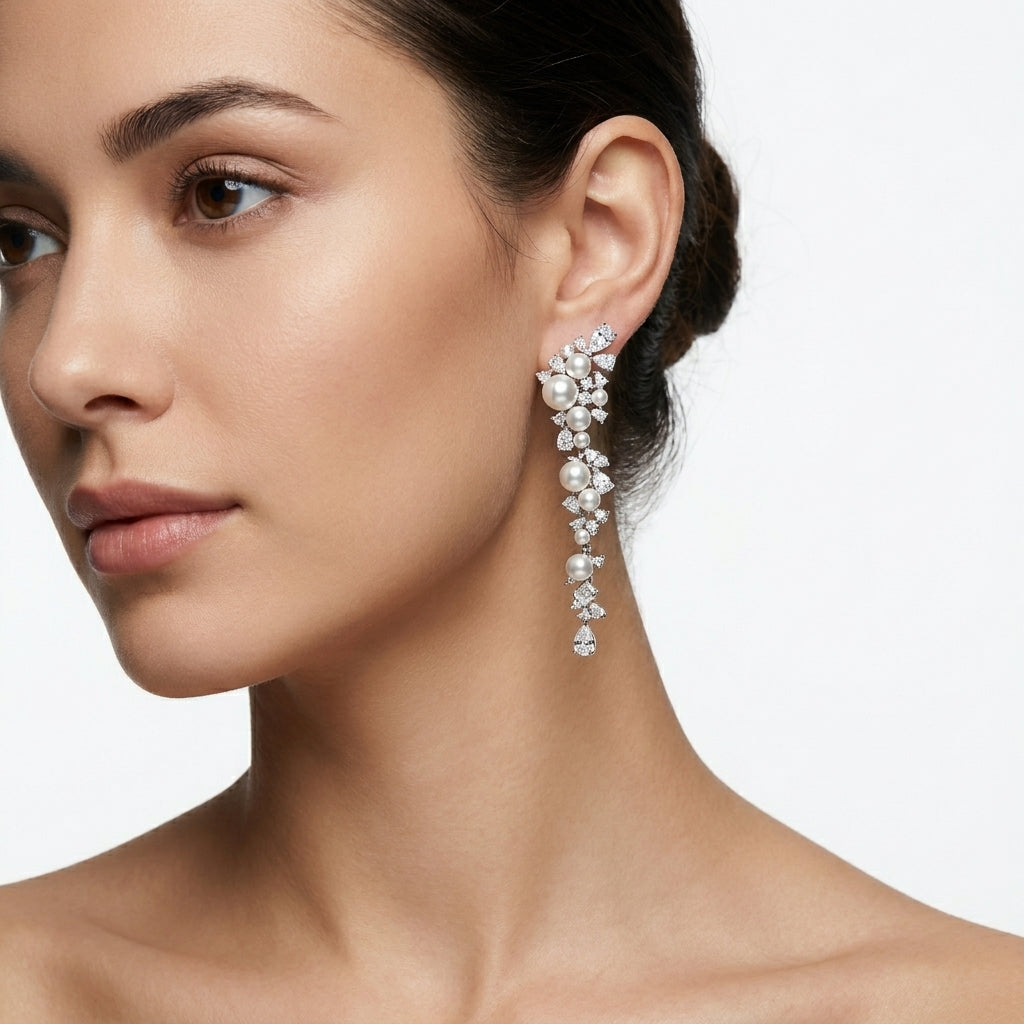 Pearlescent Cascade Earrings