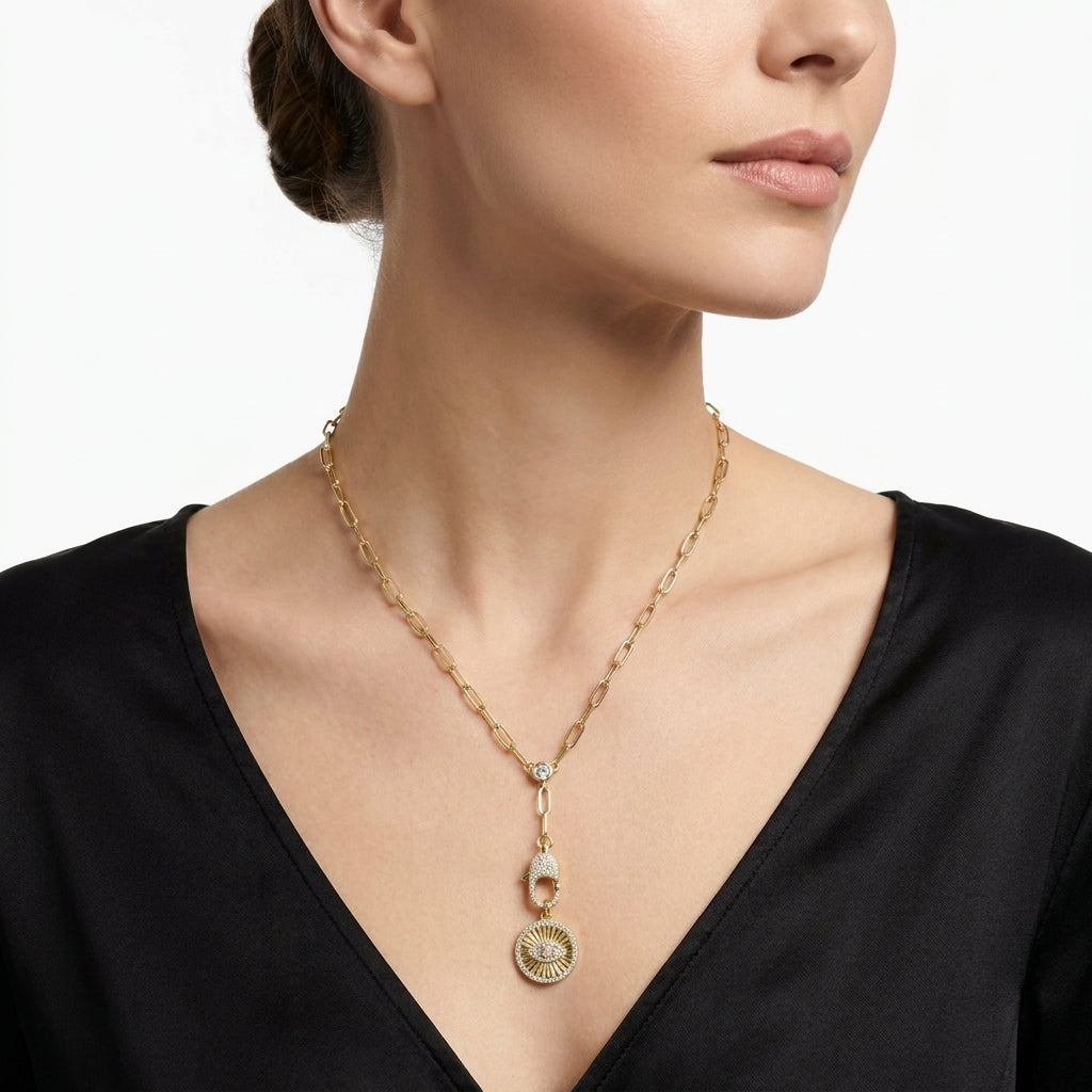 Sunburst Talisman Lariat Kolye