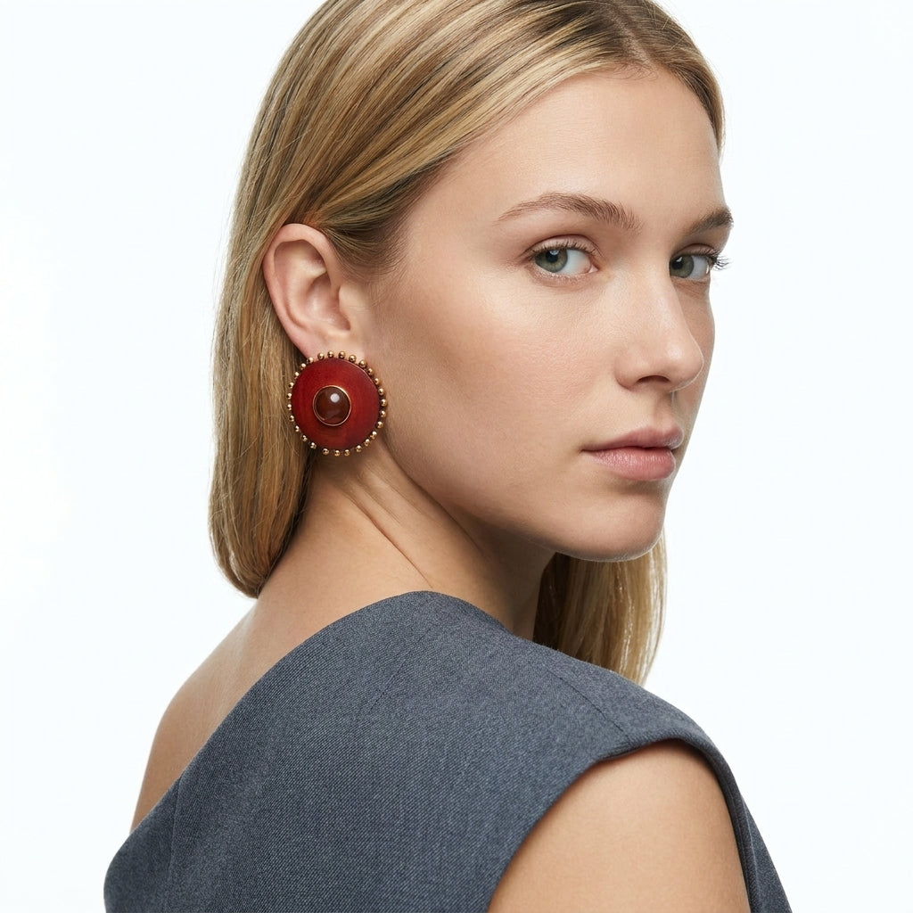 Cabochon Küpe