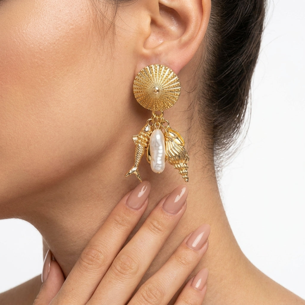 Baroque Marine Küpe