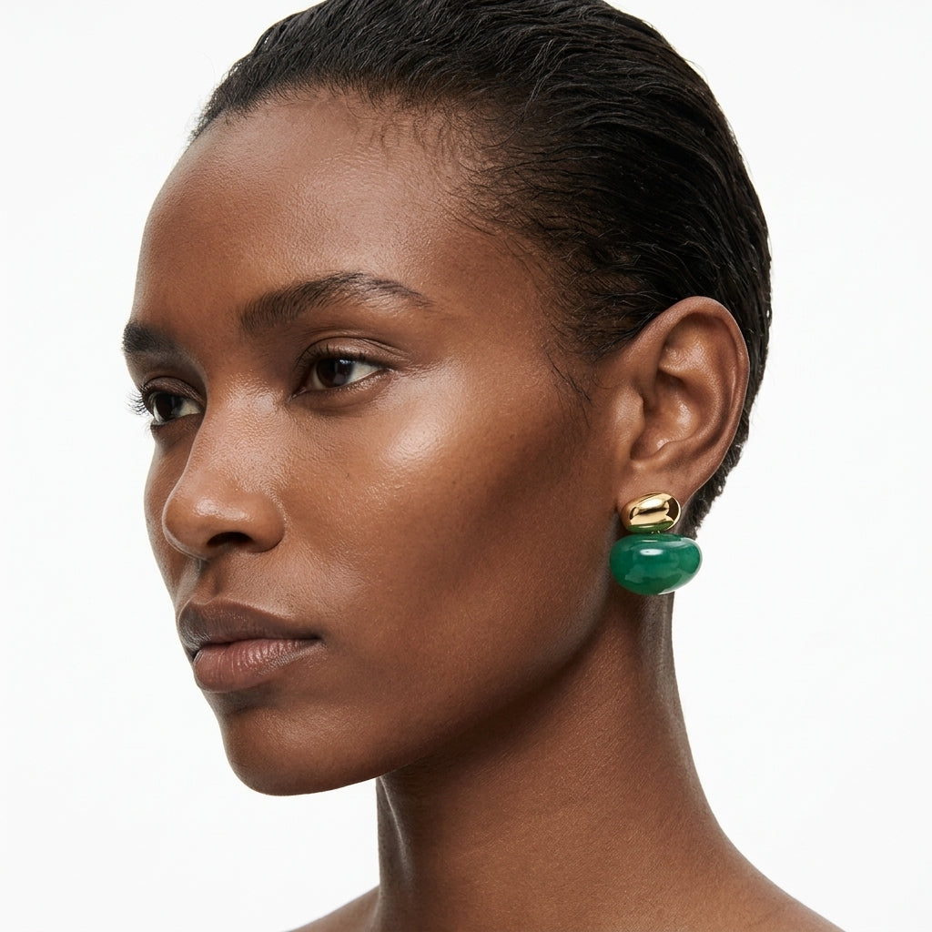 Sculptural Mocha Küpe
