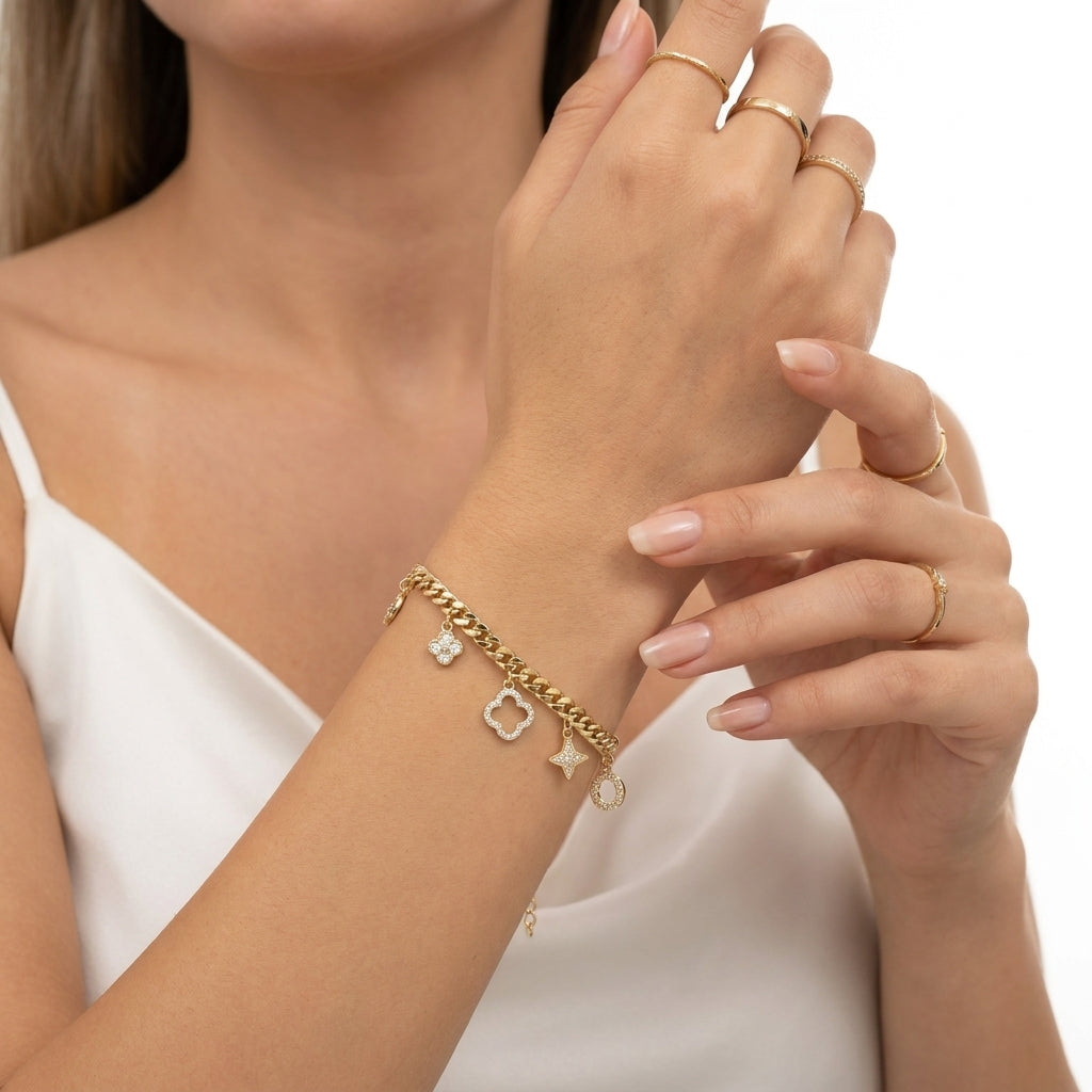 Curb Charm Bileklik