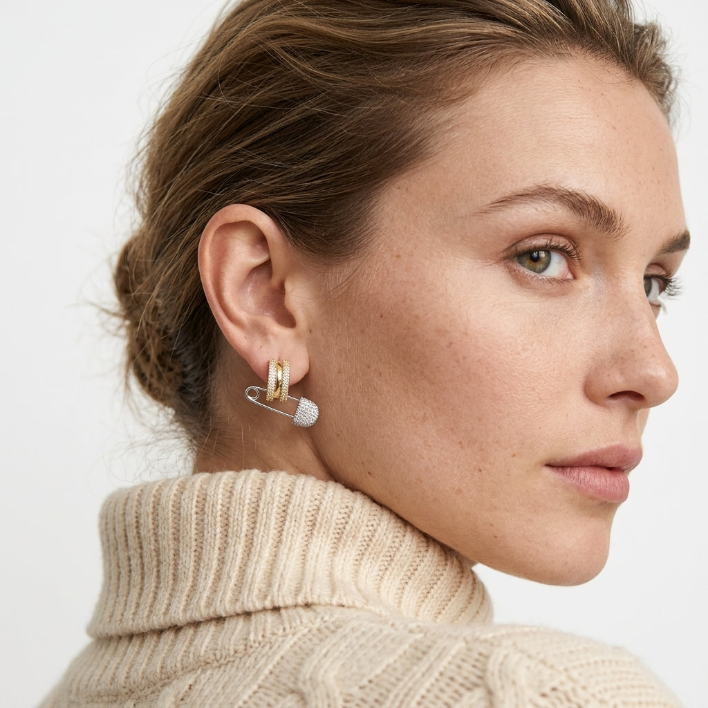 Safety-Pin Küpe
