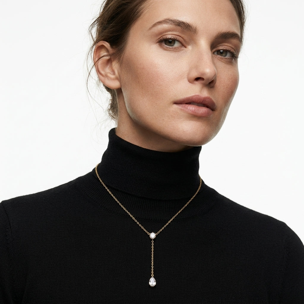 Pear Solitaire Kolye