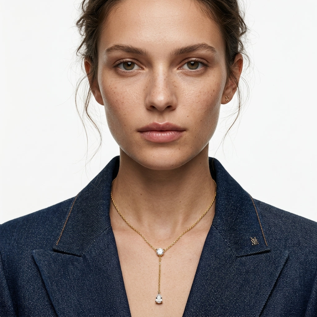 Pear Solitaire Kolye