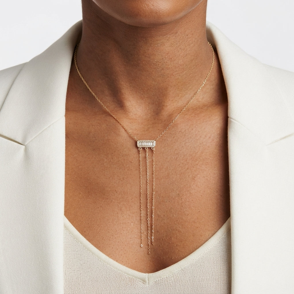 Baguette Fringe Kolye