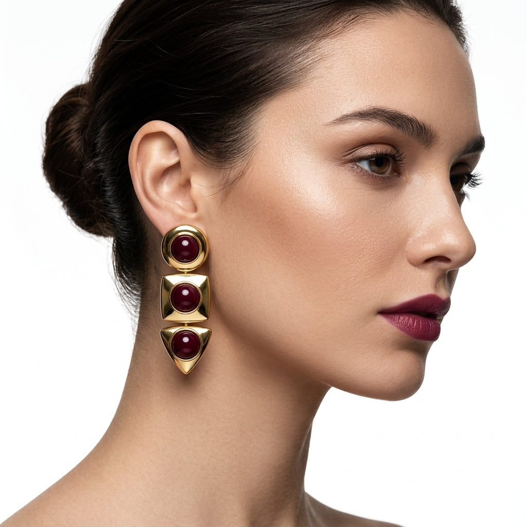 Trio Form Pearl Küpe