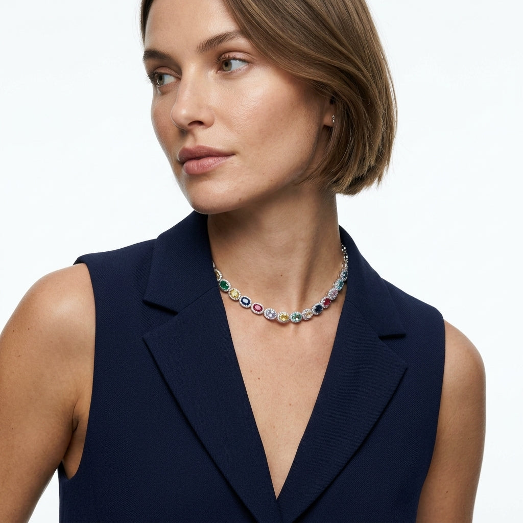 Prismatic Multi-Gemstone Kolye
