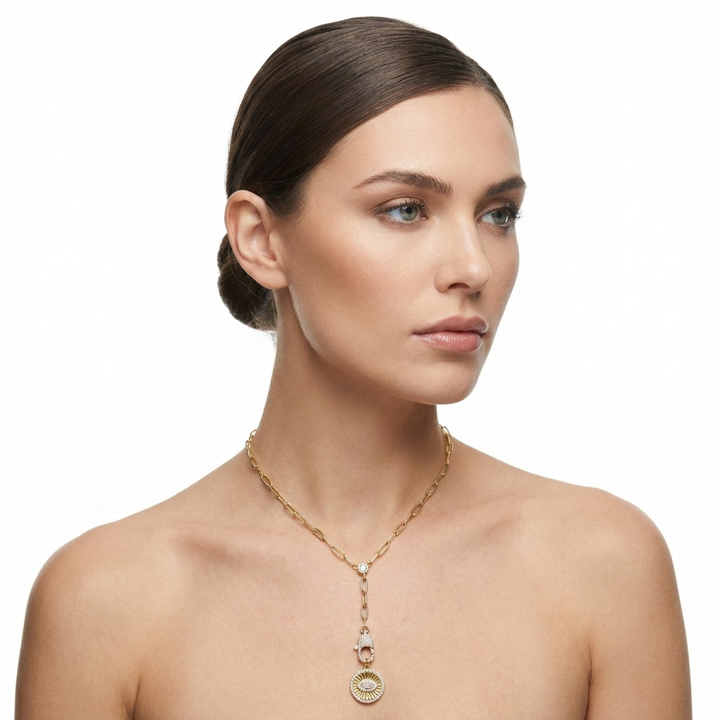 Sunburst Talisman Lariat Kolye