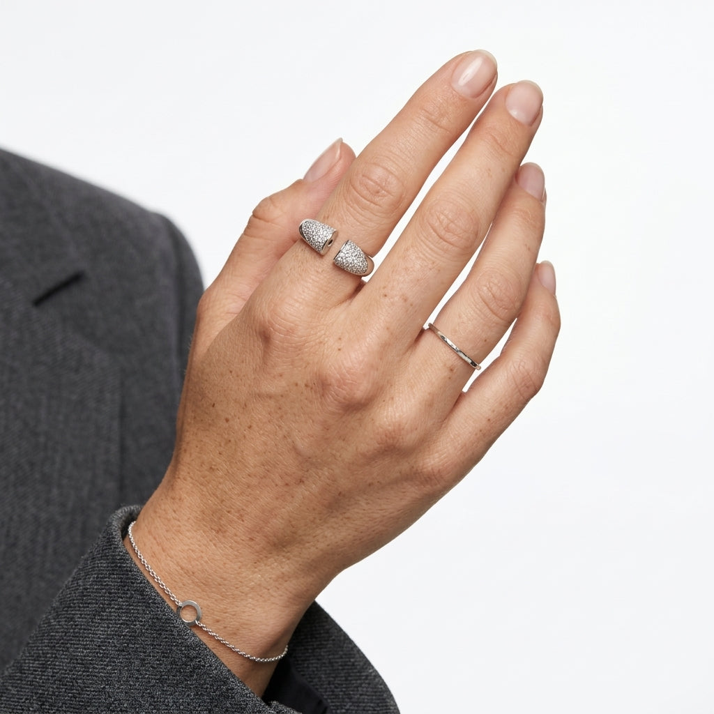 Rhodium Pavé Yüzük