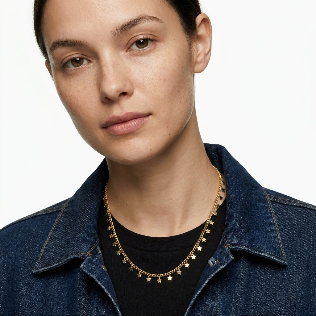 Star-Fringe Curb Kolye