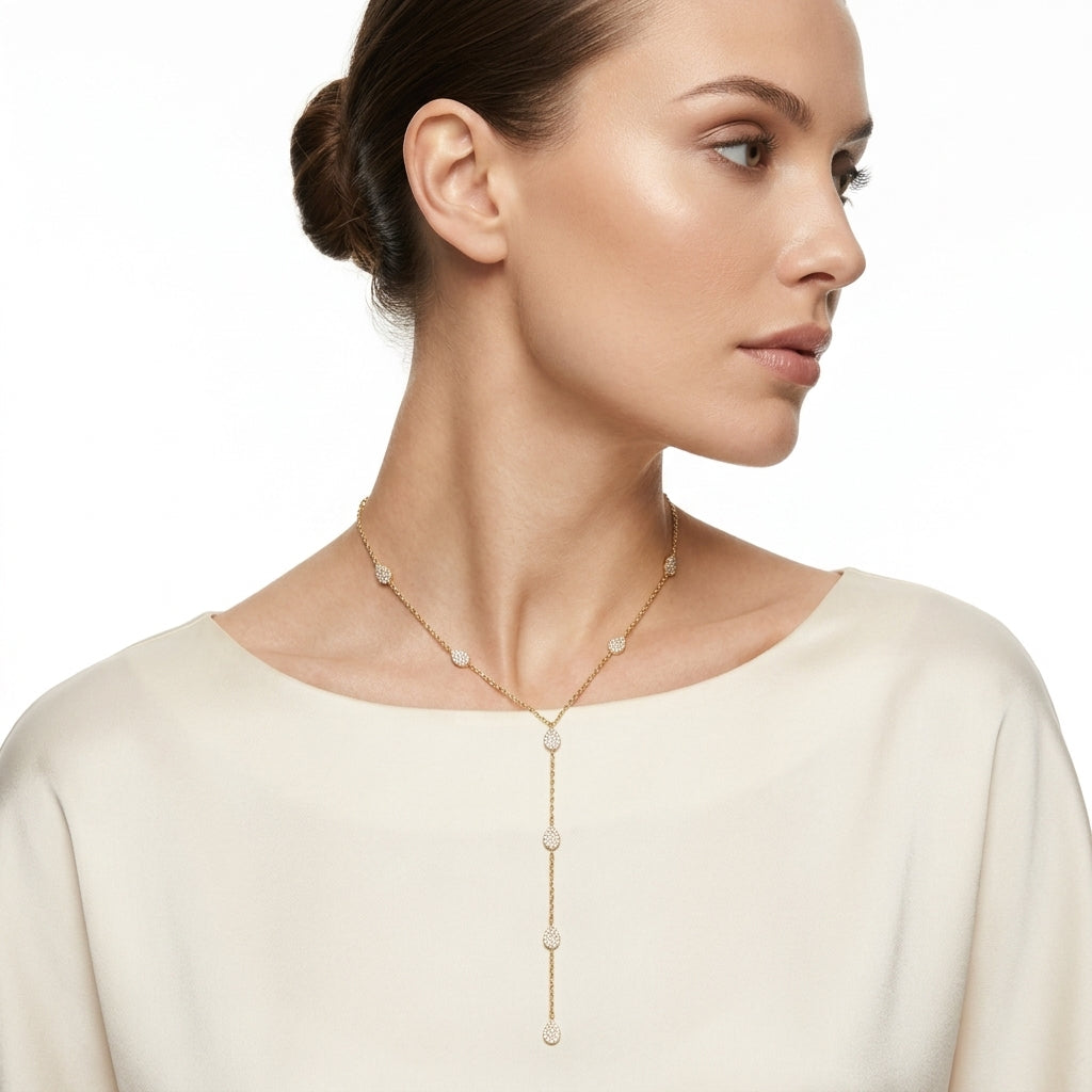 Teardrop Lariat Kolye