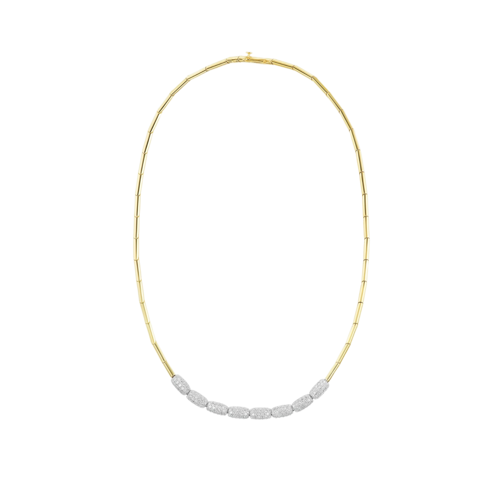 Frost Pavé Barrel Necklace