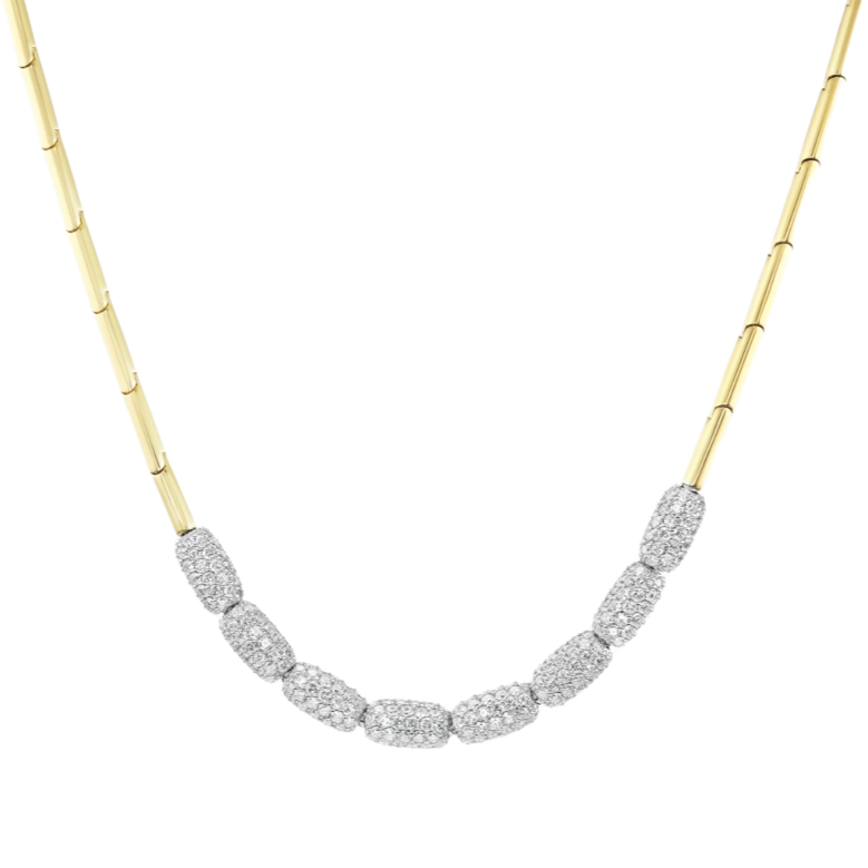 Frost Pavé Barrel Necklace