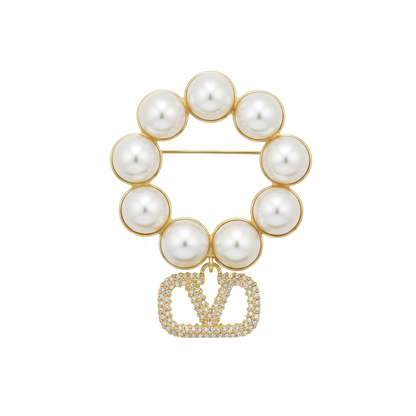 Pearl Wreath Broş (İthal Model)