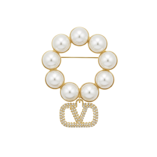 Pearl Wreath Broş (İthal Model)
