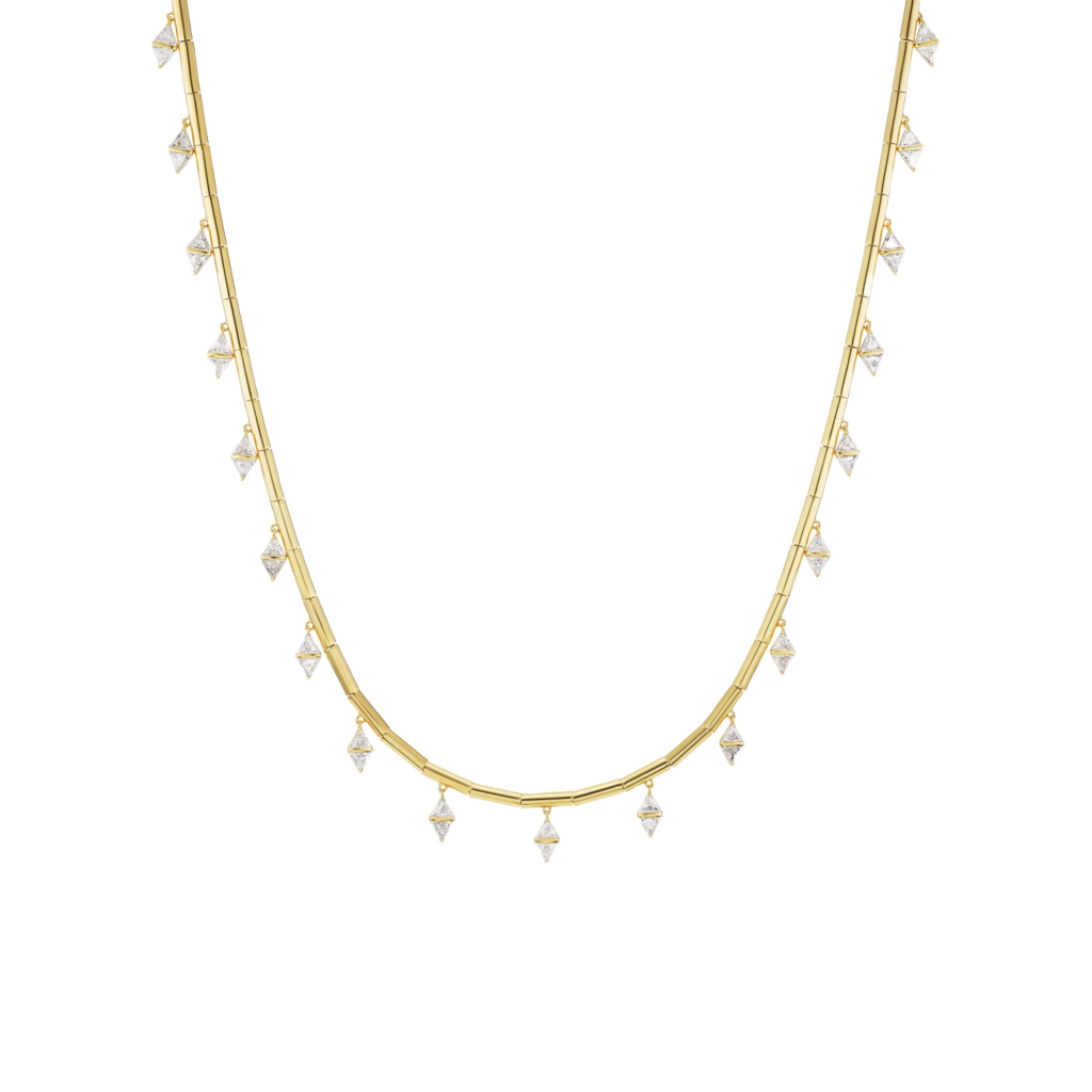 Kite Pavé Fringe Necklace