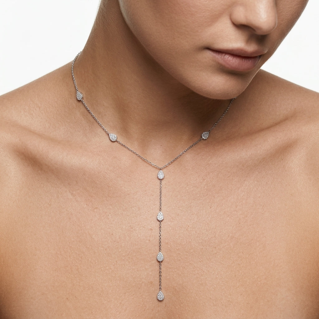 Teardrop Lariat Kolye