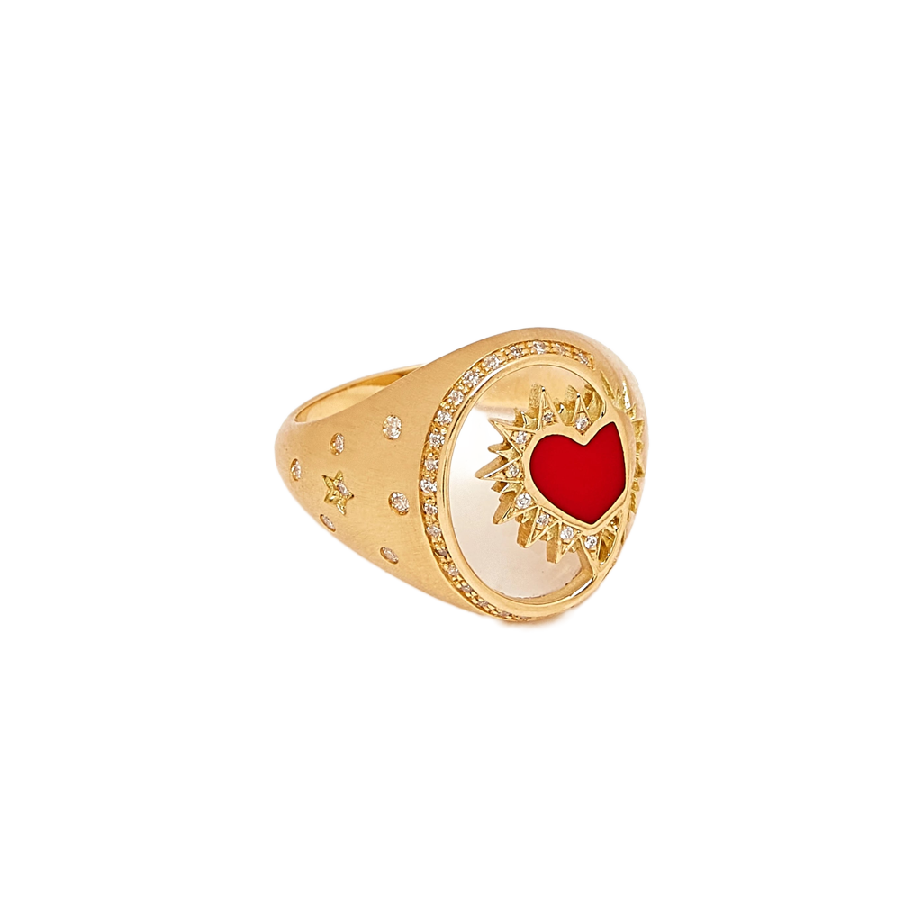 Sun Kissed Heart Ring