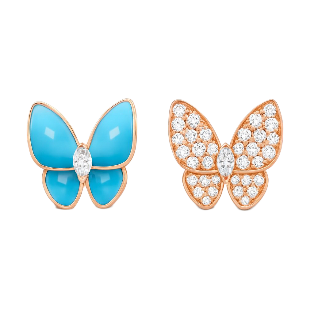 VCA Rose Butterfly Earrings (Imported Boxed Model)