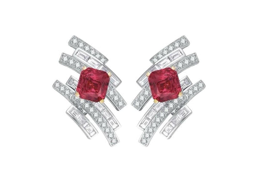 Ruby Crescendo Küpe - MuffGem