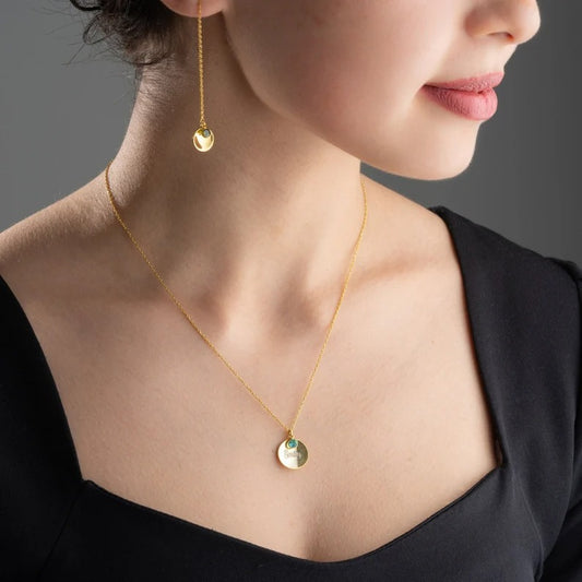 Stellara Birthstone Sparkle Set – Personalized Necklace &amp; Earrings