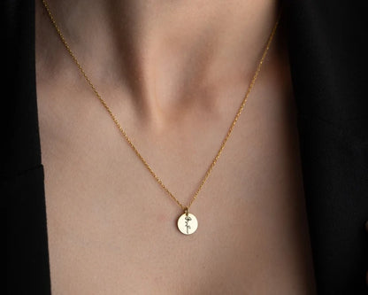 FloraAura Birth Flower Name Necklace 