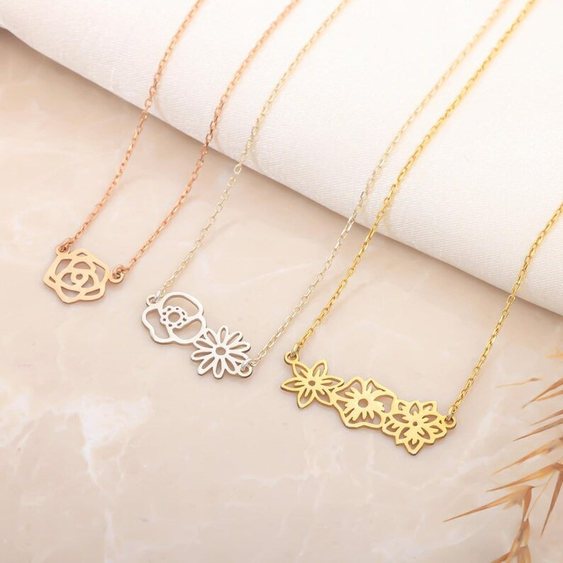 PetalAura Birth Flower Necklace