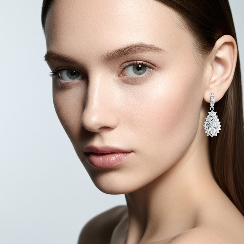 Ice Halo Earrings