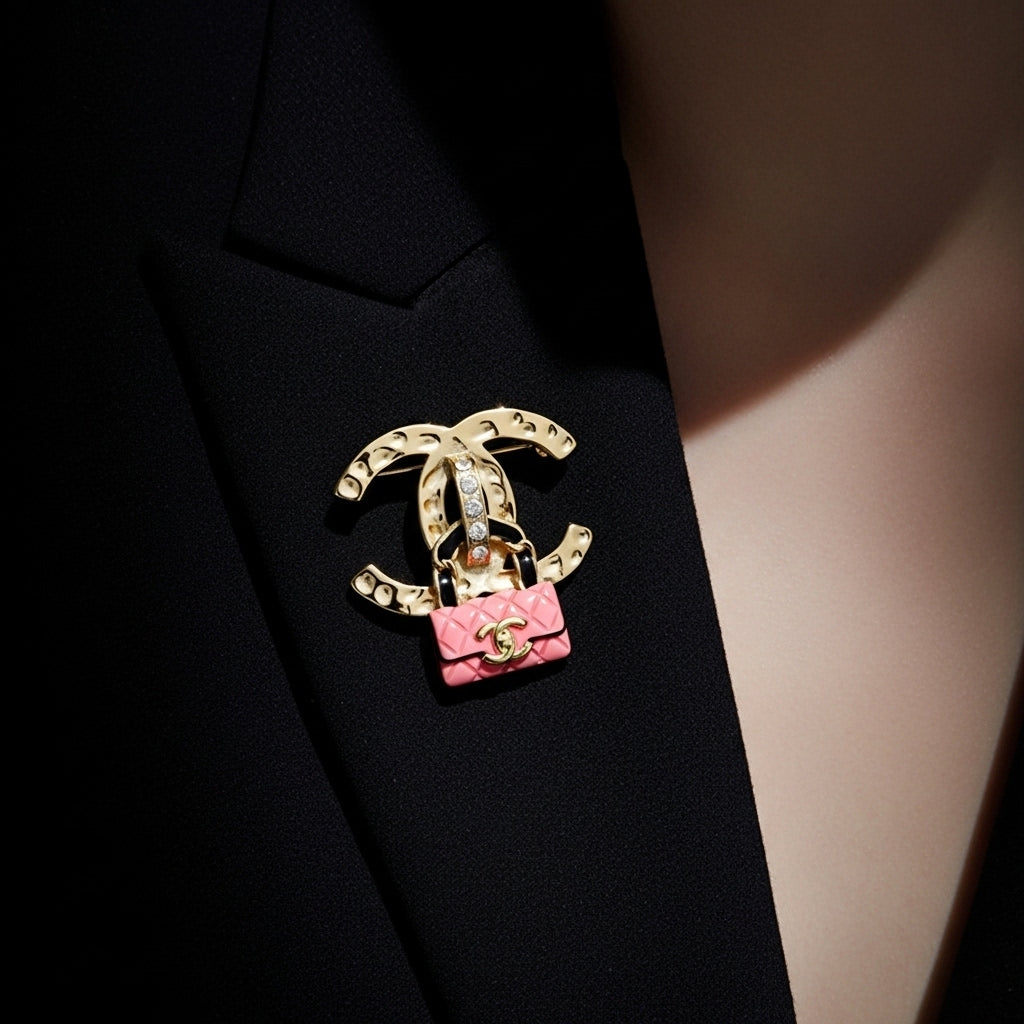 Pink Flap Broş (İthal Kutulu Model)