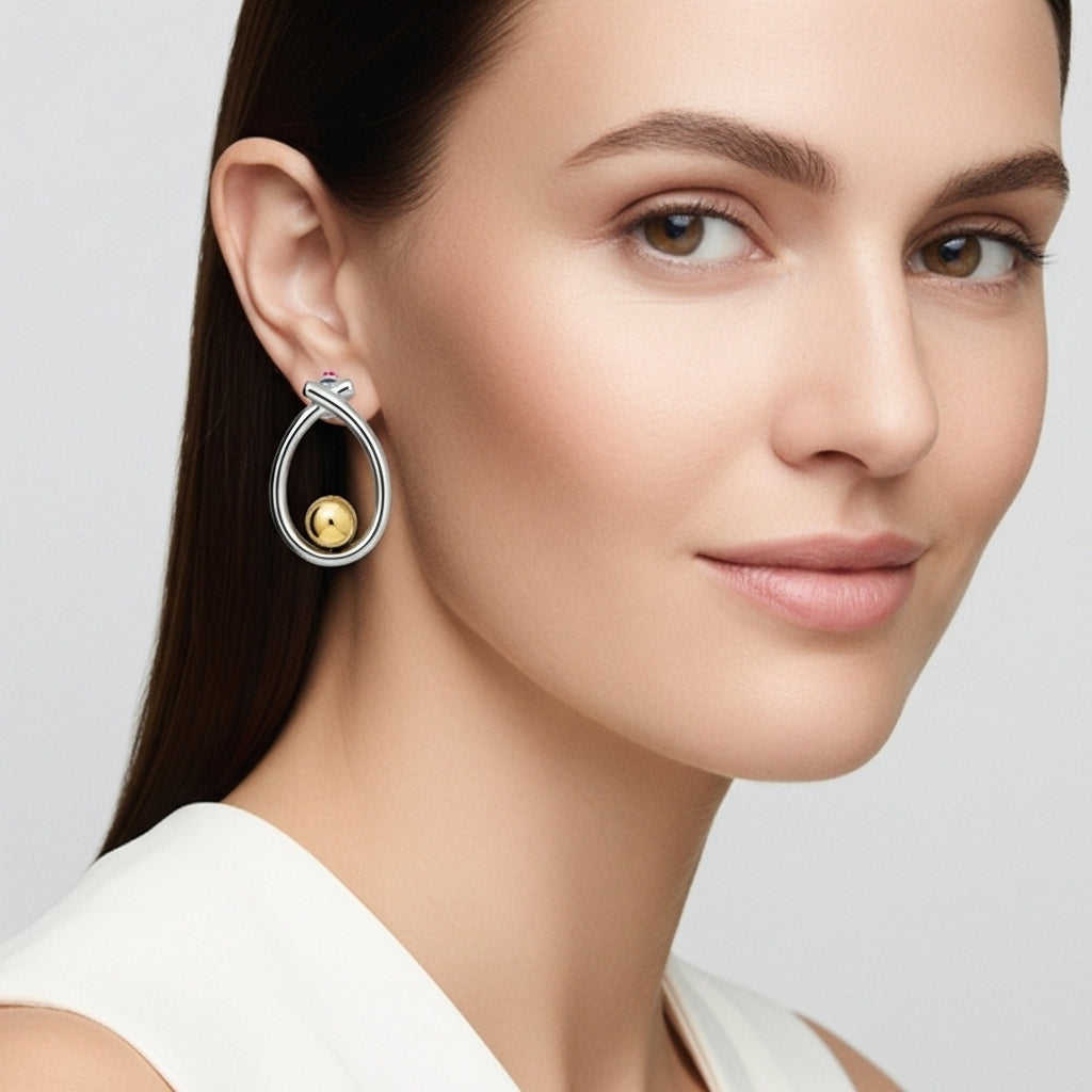 Saturn Teardrop Earrings