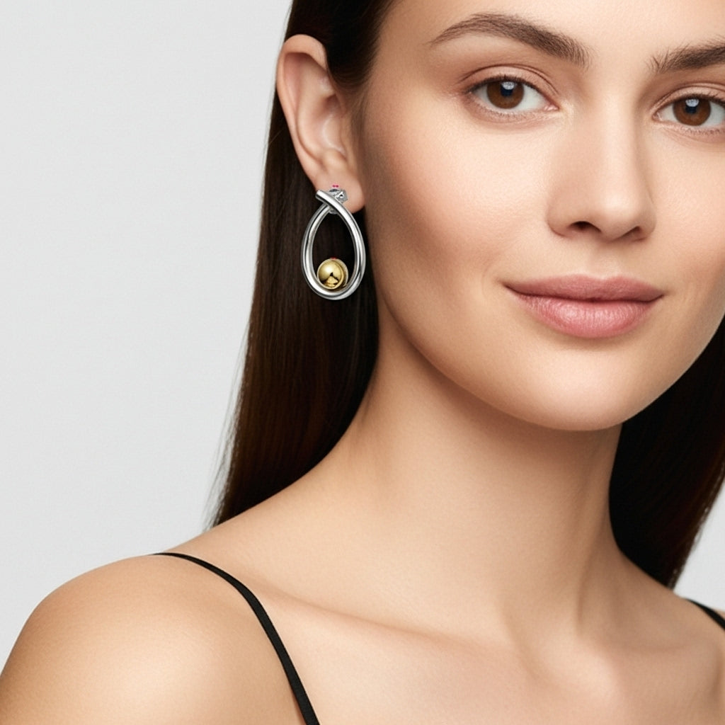 Saturn Teardrop Küpe