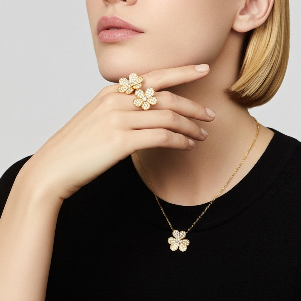 VCA Mirrored Yüzük (İthal Kutulu Model)