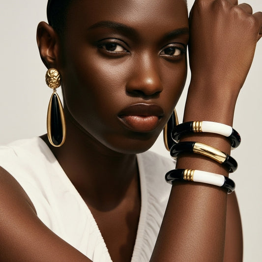 Monochrome Bamboo Bileklik