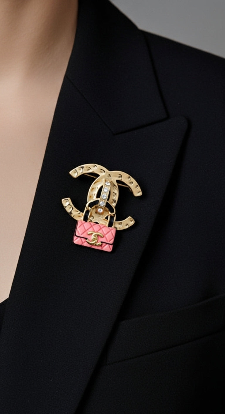 Pink Flap Broş (İthal Kutulu Model)