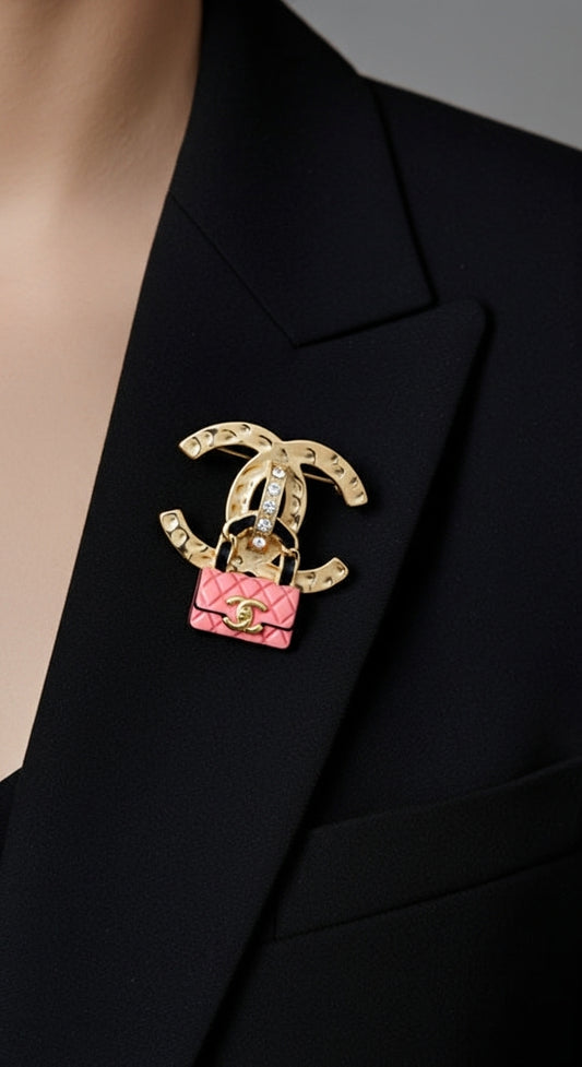 Pink Flap Broş (İthal Kutulu Model)