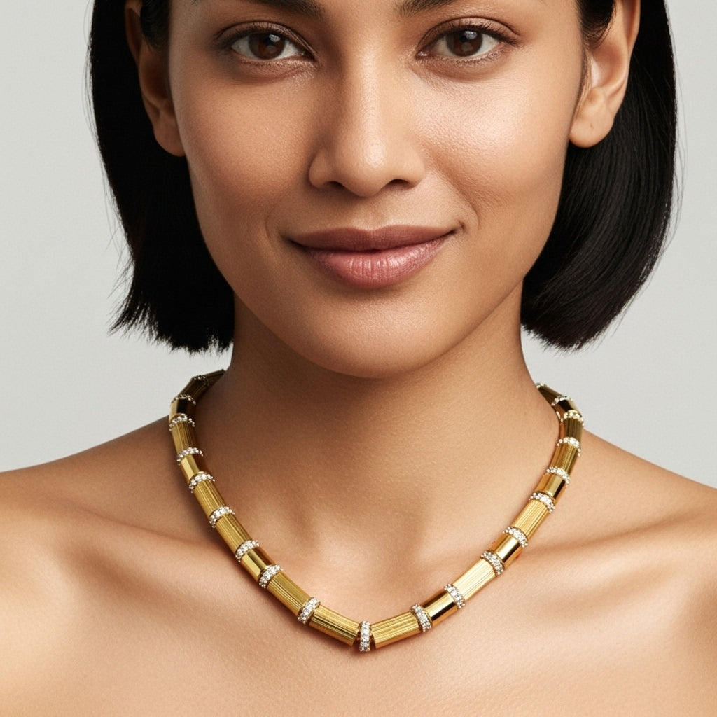 Pavé Spacer Necklace