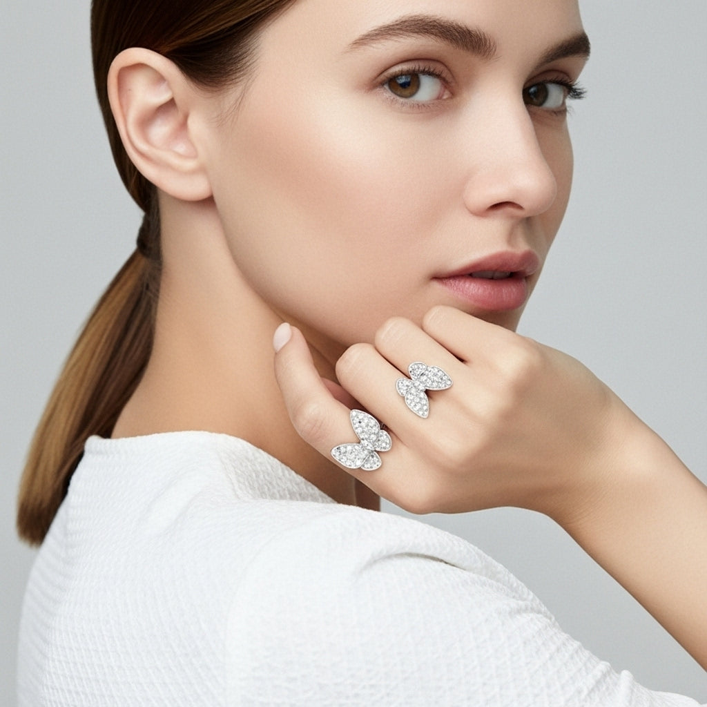 VCA Wing Duo Yüzük (İthal Kutulu Model)