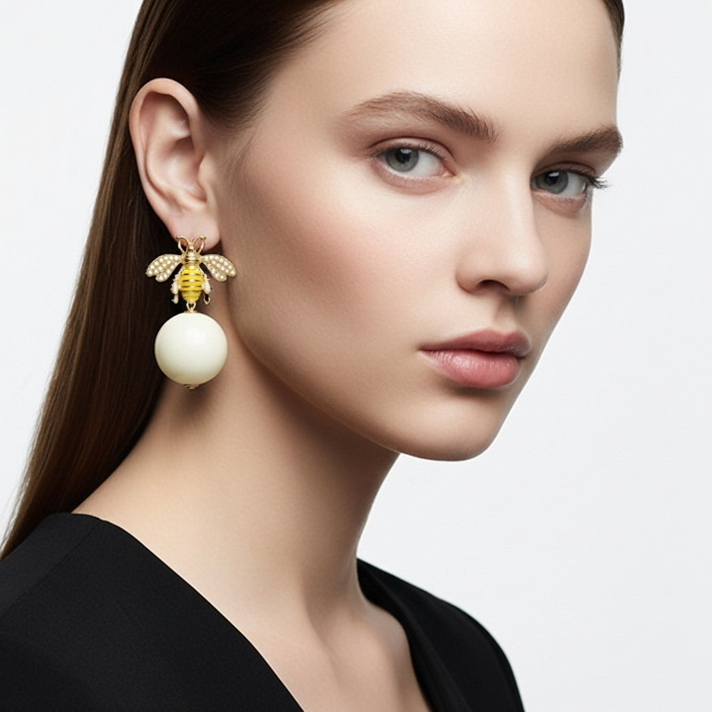 Gilded Bee Earrings