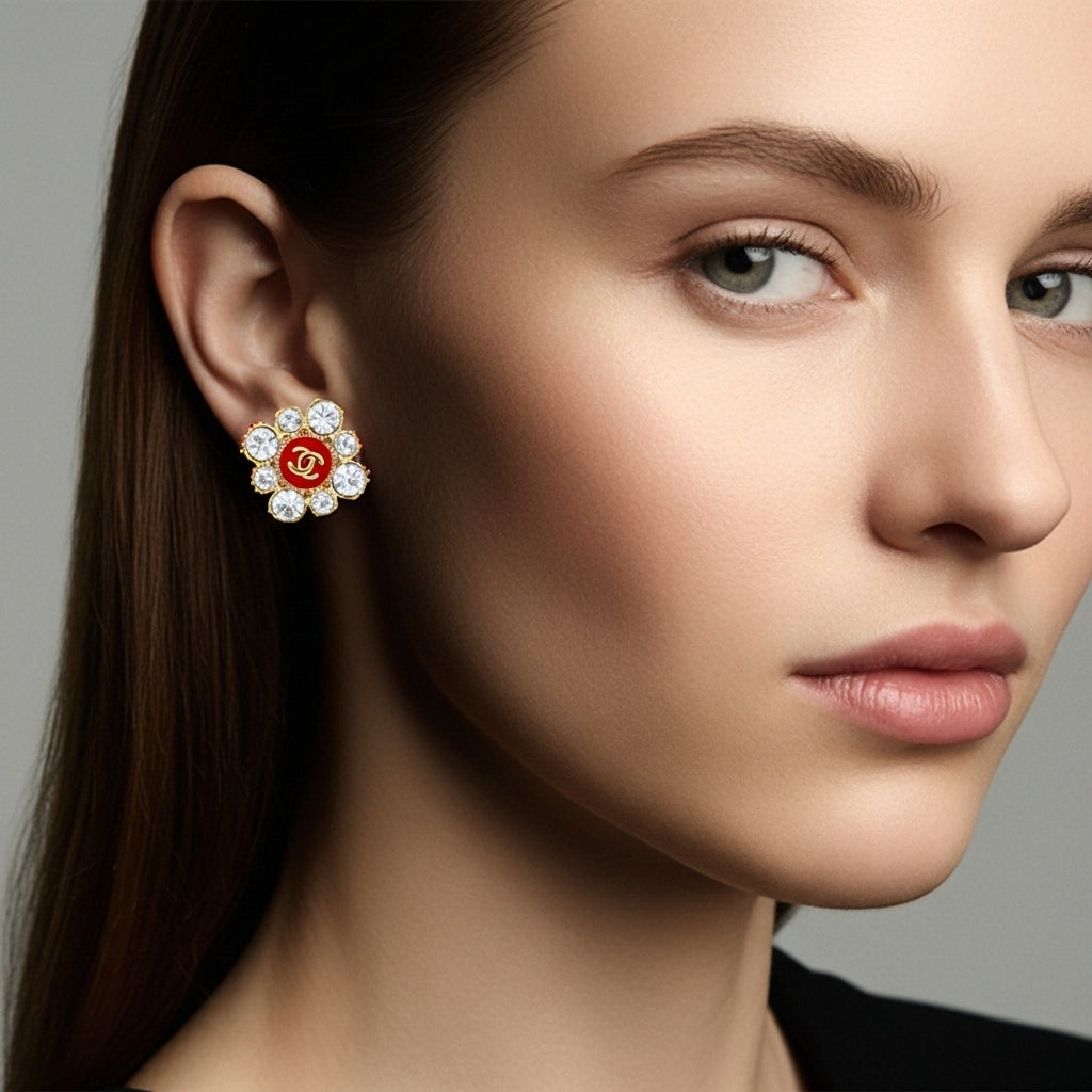 Flame Earrings (Imported Boxed Model)