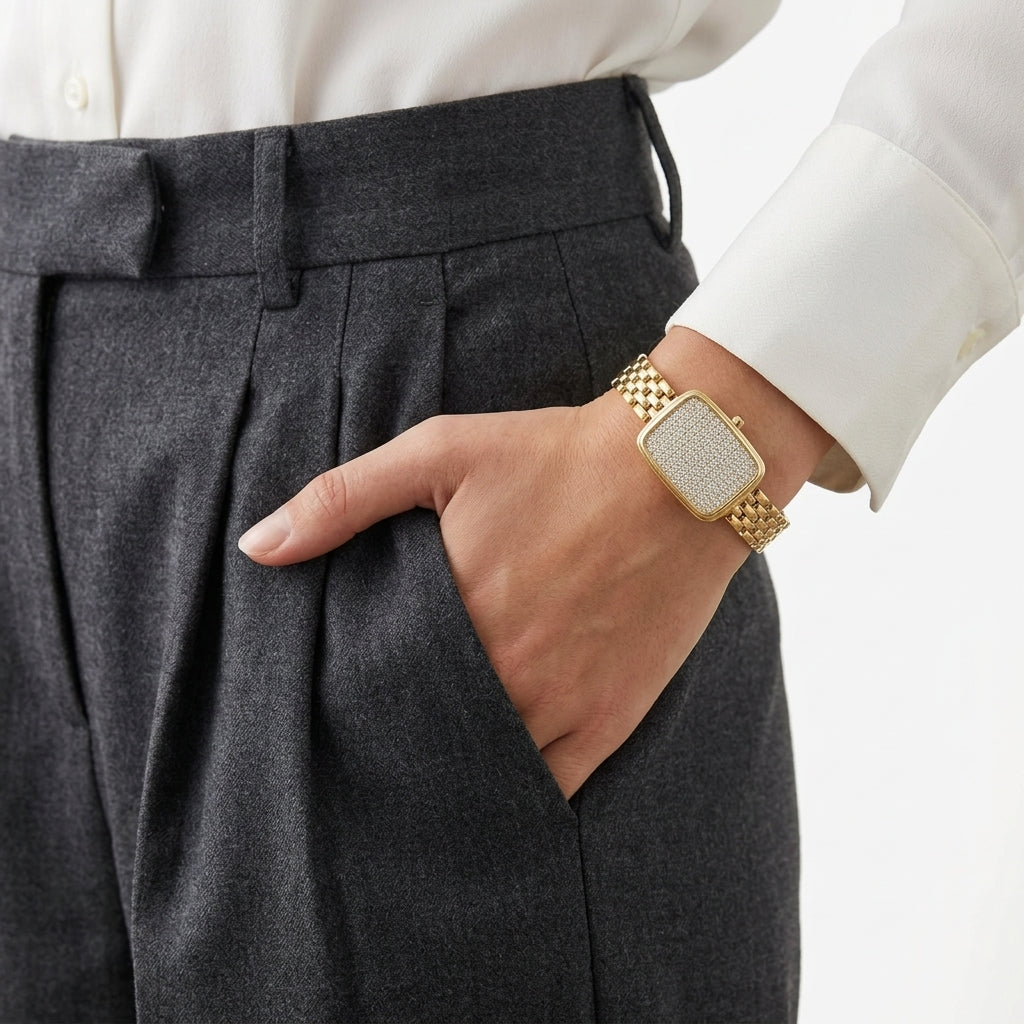 Pavé Rectangular Bileklik
