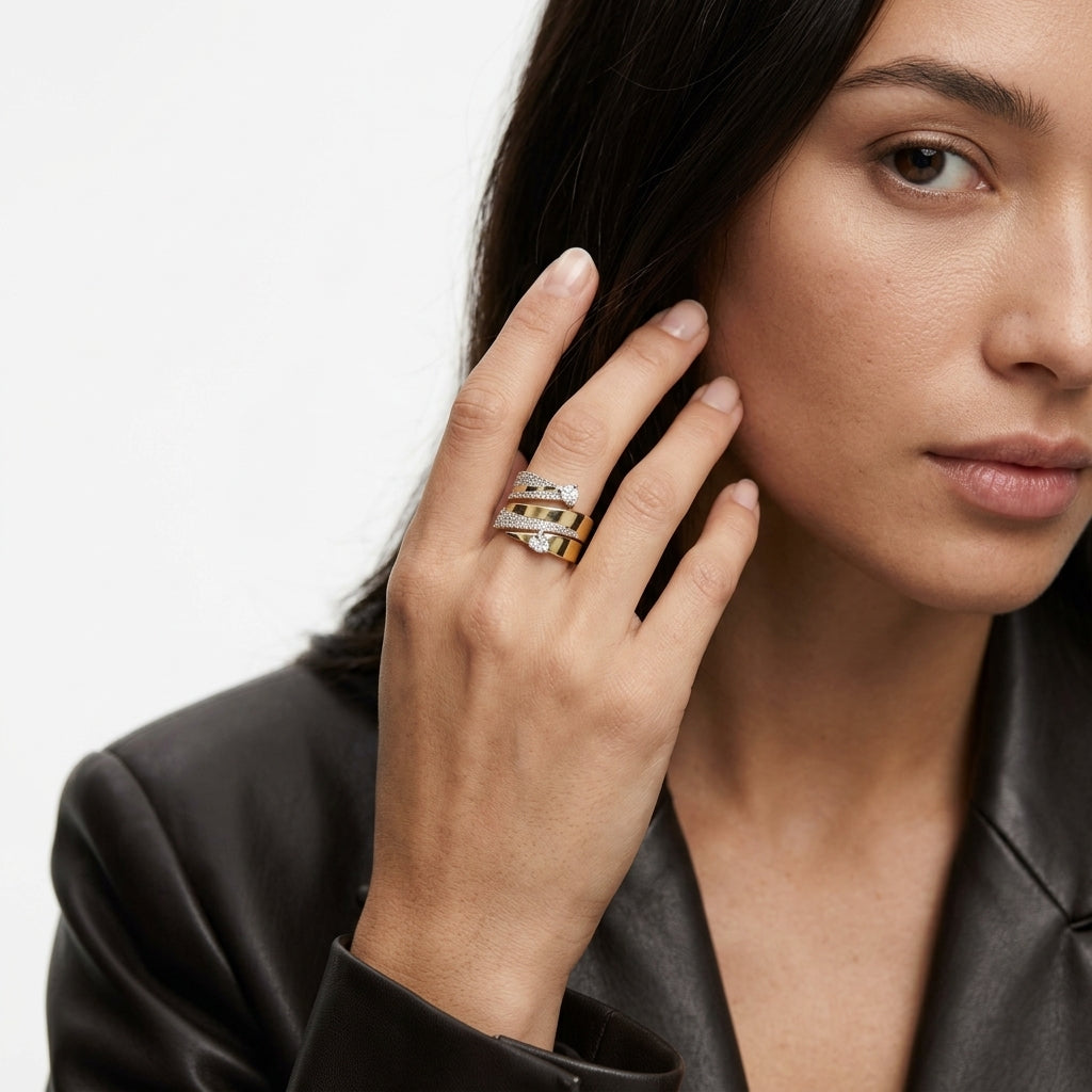 Dual-Tone Pavé Yüzük