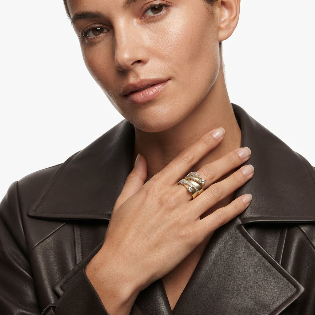Dual-Tone Pavé Yüzük