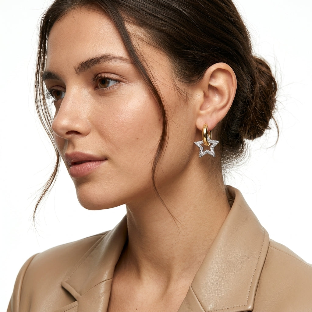 Pavé Star Küpe